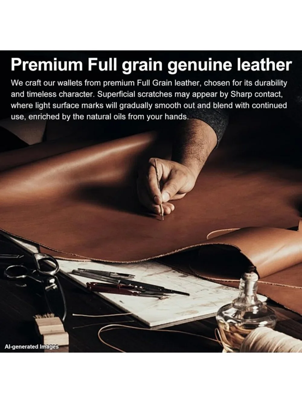 Slim RFID Leather Wallet for Men | Genuine Minimalist Design, Compact & Stylish